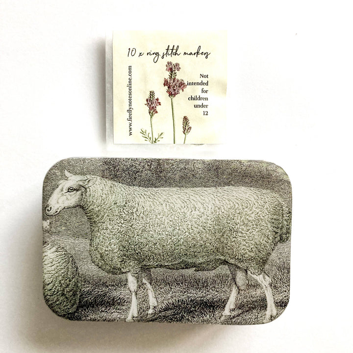 Sheep Knitting Notions Tin