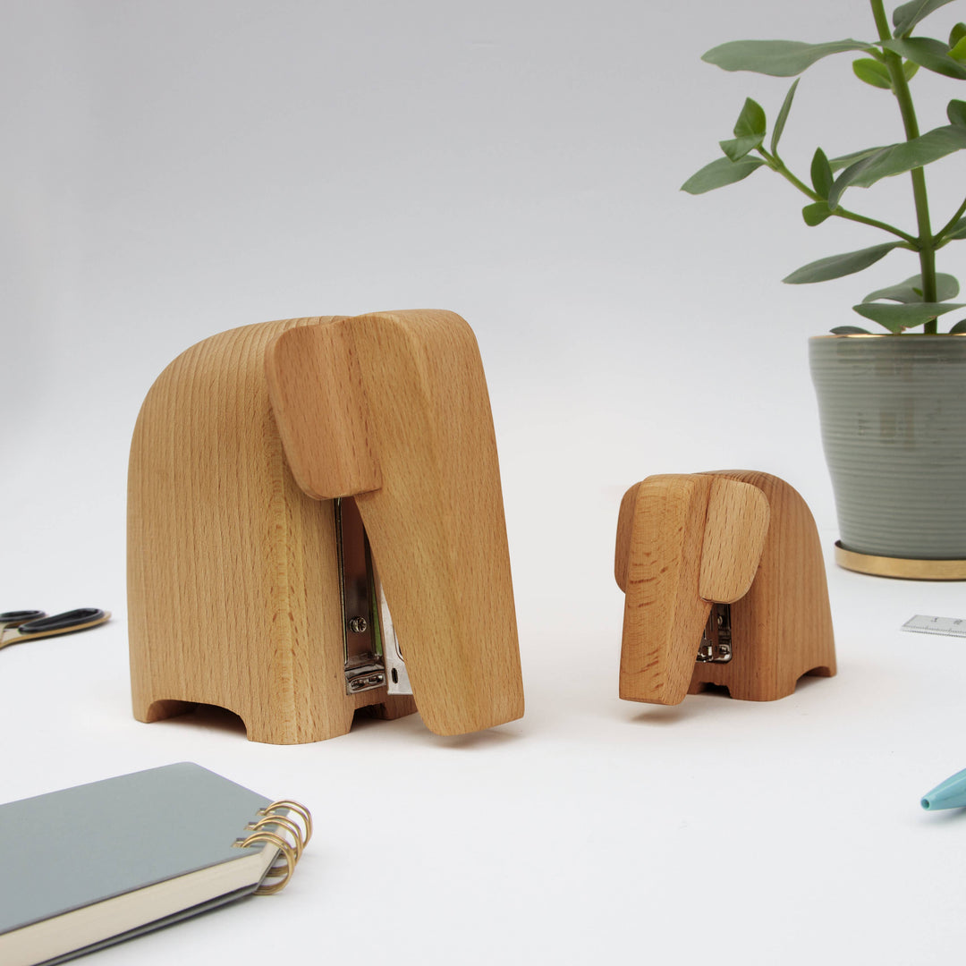 Wooden Elephant Staplers - Mama and Baby