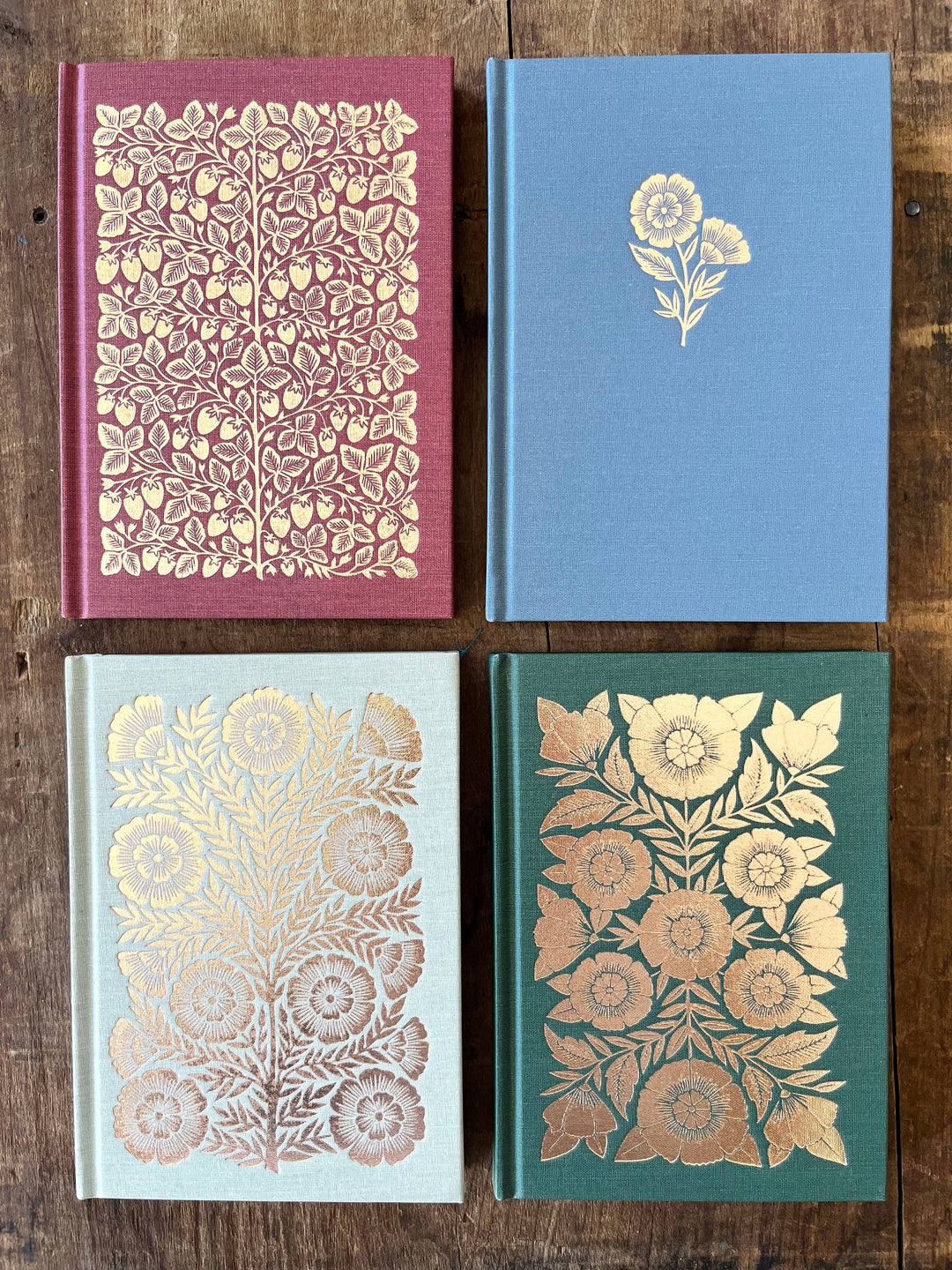 Foil Stamped Linen Journal: Denim Blue