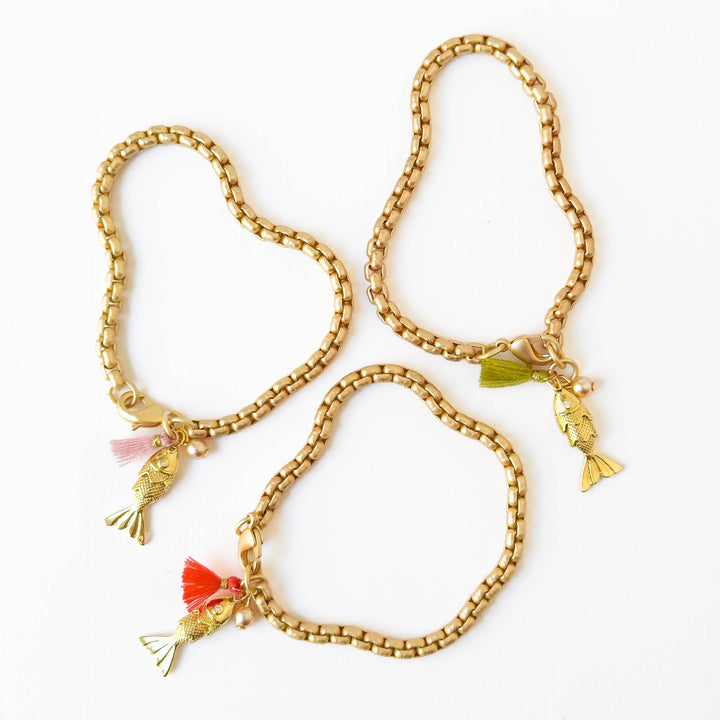 24K Gold Fish Bracelet – Charm Jewelry for Women