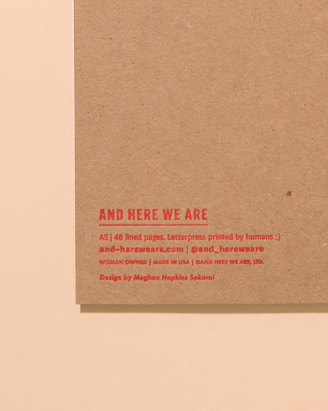 Letterpress A5 Lined Spiral Notebook—Sardine Fish