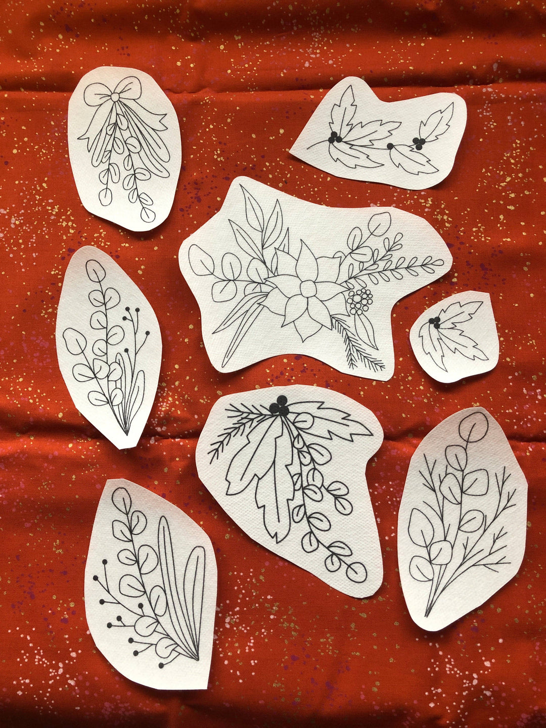 Holiday Botanicals Embroidery - Peel Stick &amp; Stitch Patterns