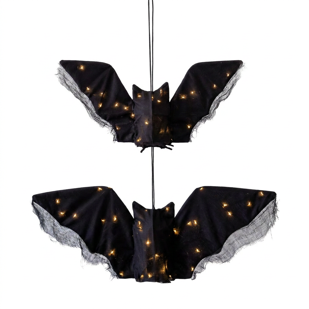 HAL1306 - Hanging Light up Fabric Bat Set