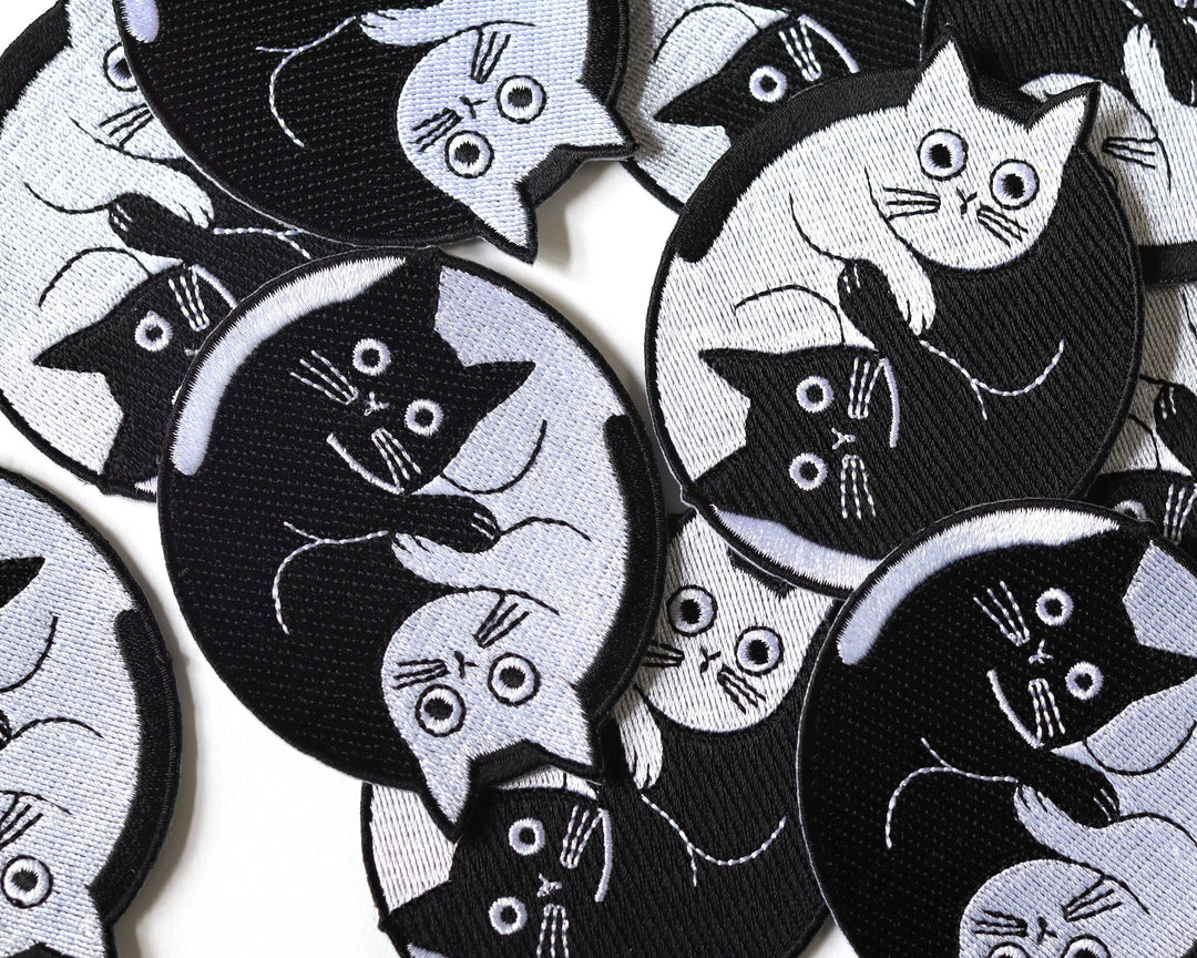 Yin-Yang Cats Iron-On Patch