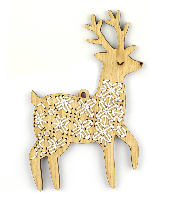 Reindeer Stitched Ornament Kit