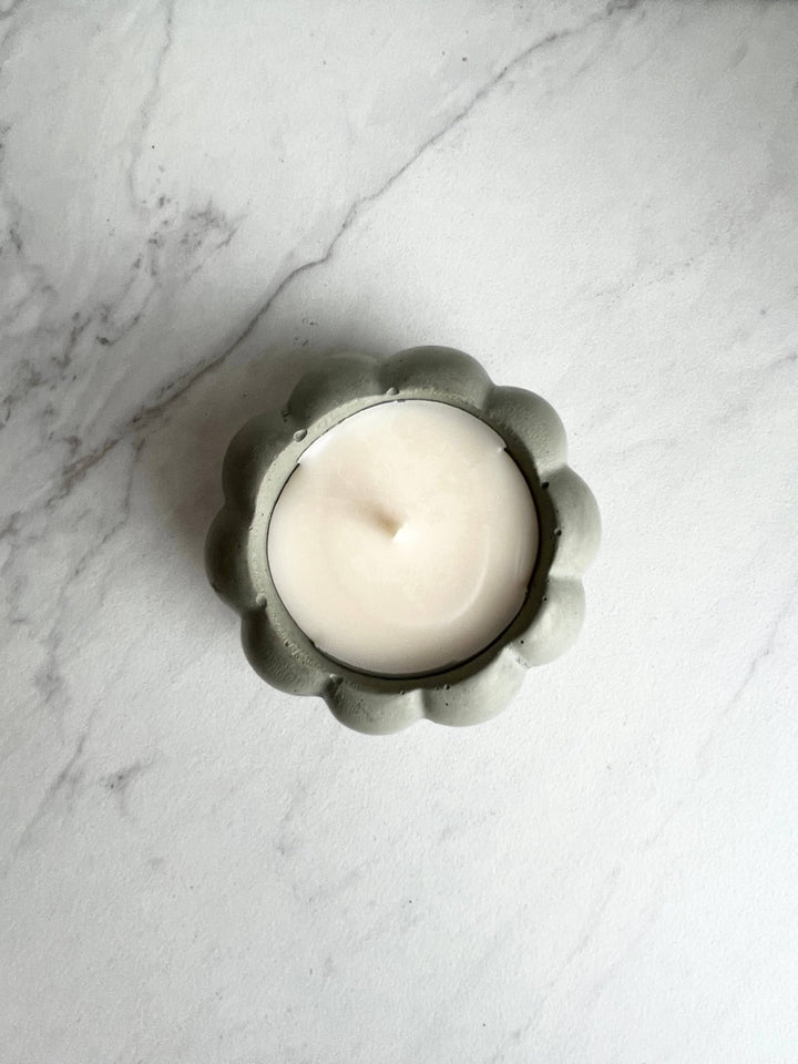 Concrete Pumpkin Candle