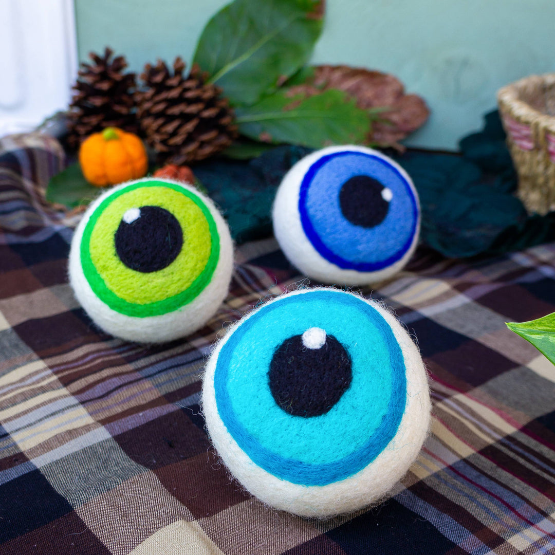 Blue Eerie Eyeballs Eco Dryer Balls