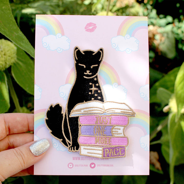 Just One More Page Embroidered Patch
