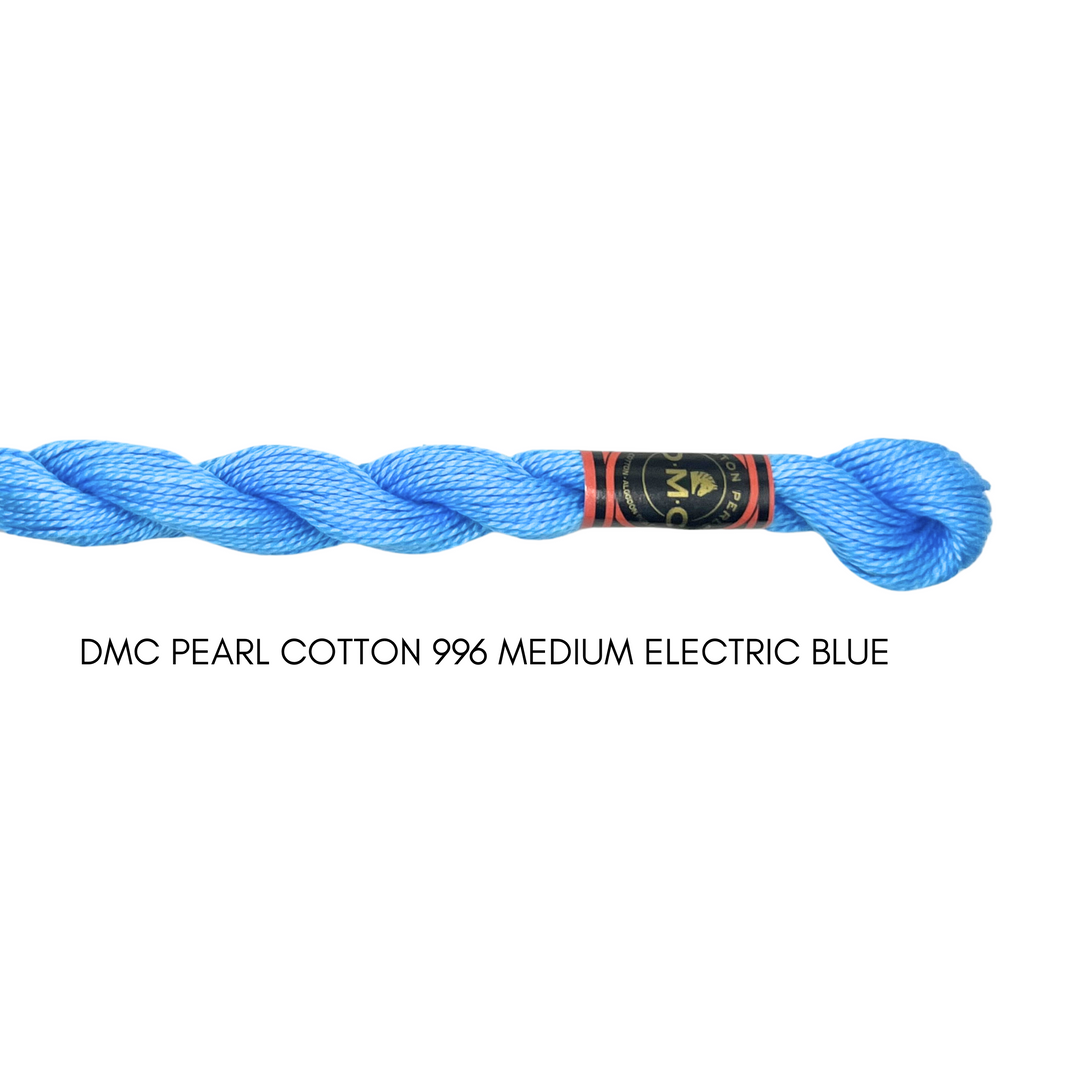 DMC Perle Cotton Size 996 Med. Electric Blue