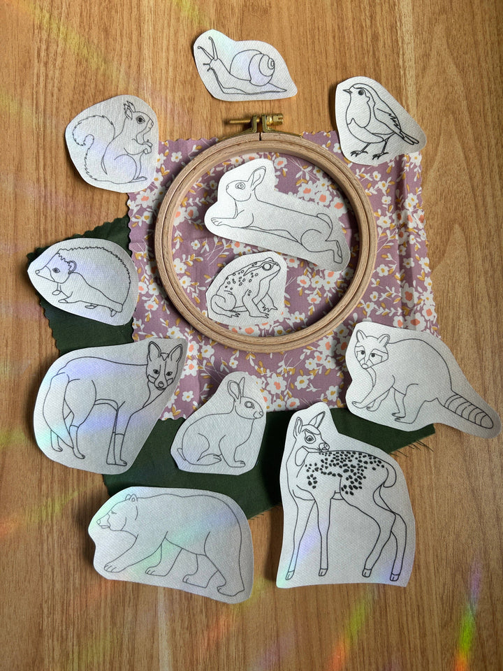 Forest Critters Embroidery Patterns- Stick and Stitch