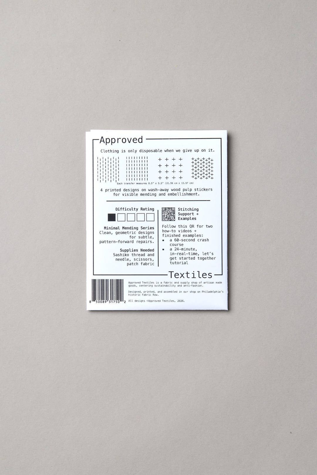 Just the Basics . Minimal Mending Series