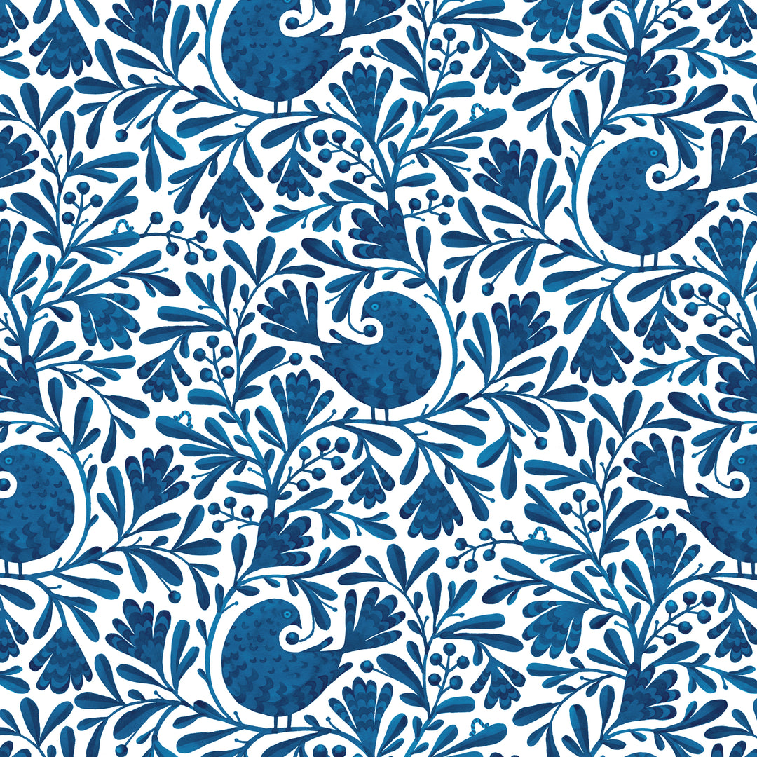 Birds & Branches by the 1/4 Yard - Isla Navy