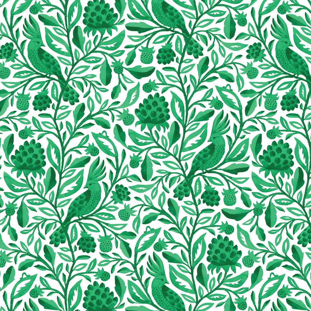 Birds & Branches by the 1/4 Yard - Esmeralda Green