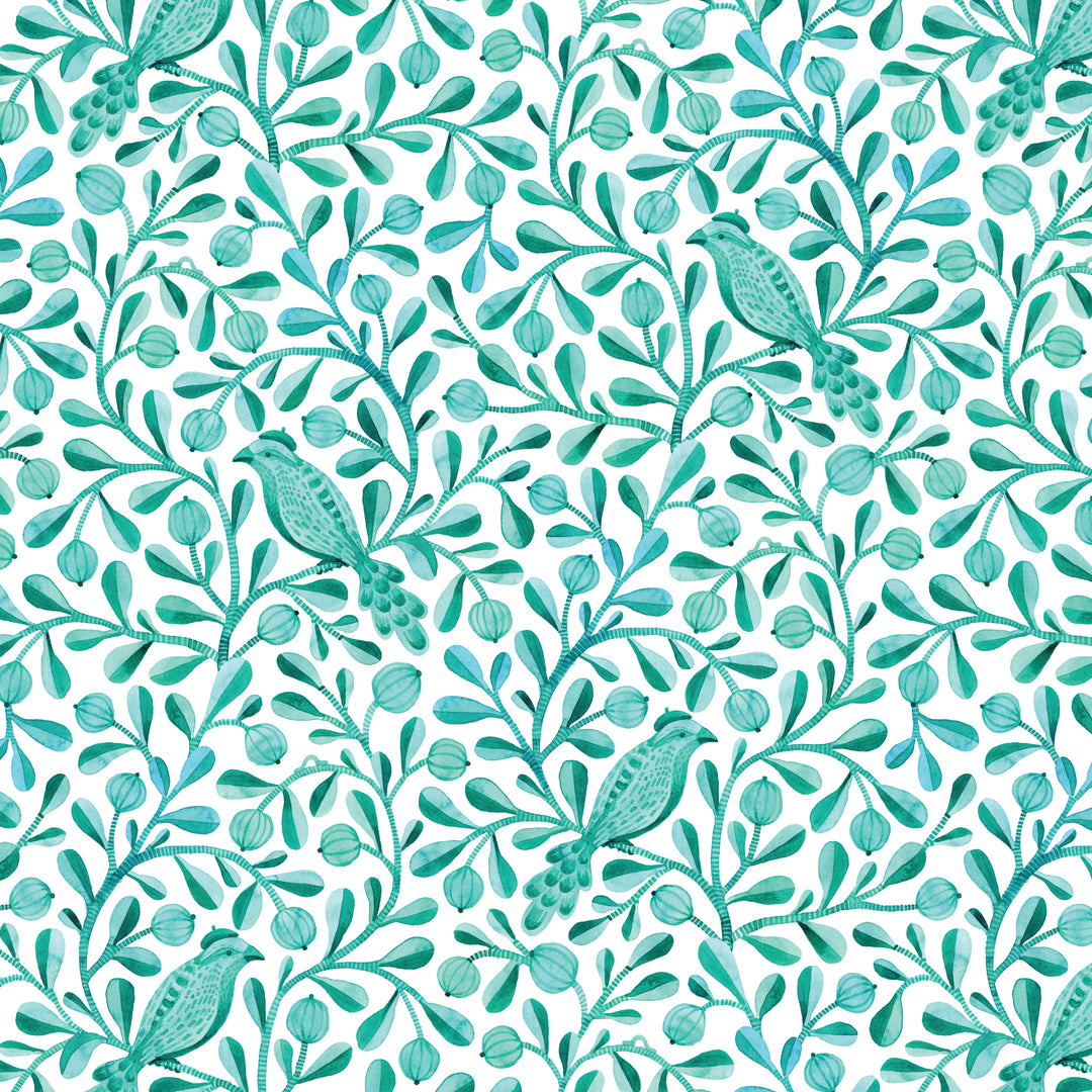 Birds & Branches by the 1/4 Yard - Felipe Turquoise