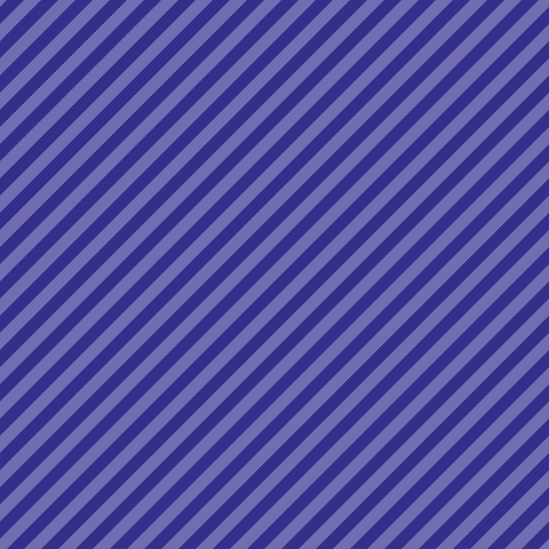 Blooming Garden by the 1/4 Yard - Blue Stripes