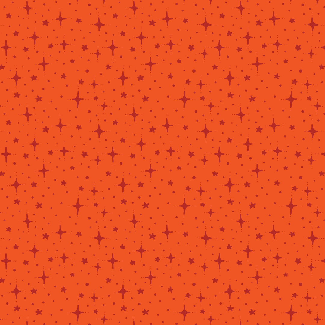 Foxwood by the 1/4 Yard - Starry Sky Orange
