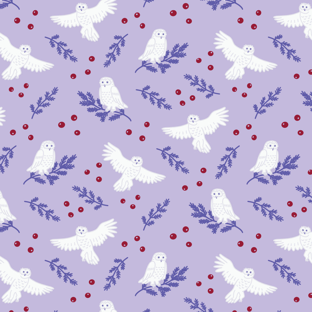 Foxwood by the 1/4 Yard - Snowy Owl Blue