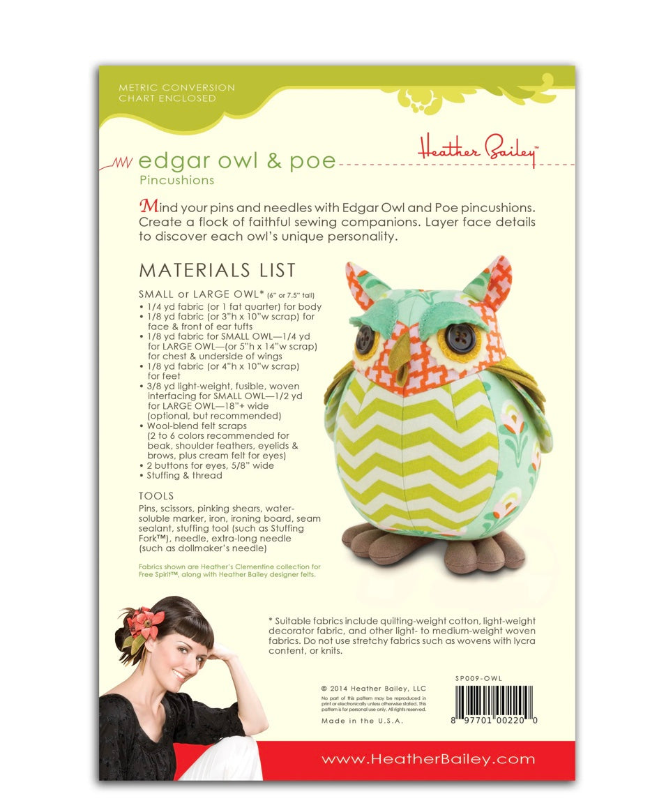 Edgar Owl &amp; Poe Pattern