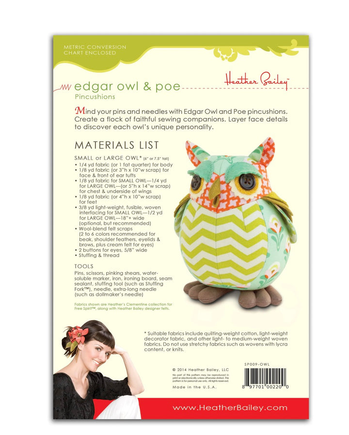 Edgar Owl &amp; Poe Pattern
