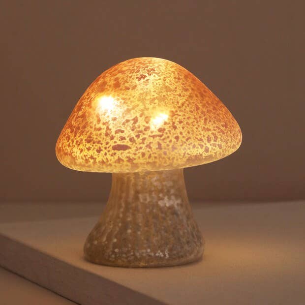 Small Glass Mushroom Light