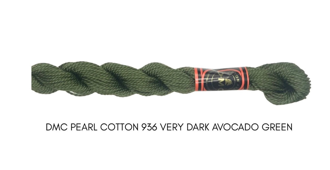 DMC Perle Cotton Size 936 V. Dk. Avocado Green