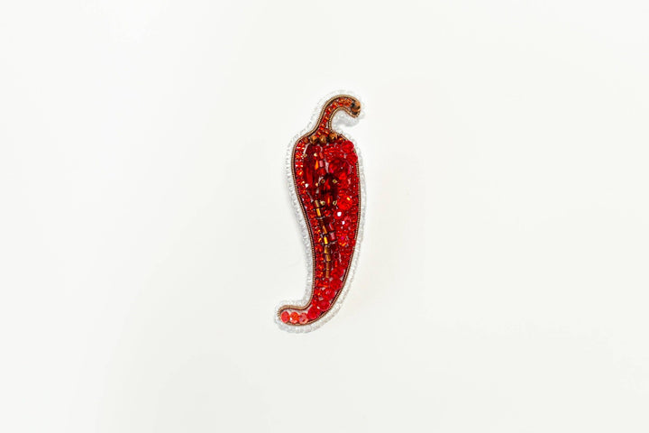 Set of 5 Vegetable Brooch Bead Embroidery Kits