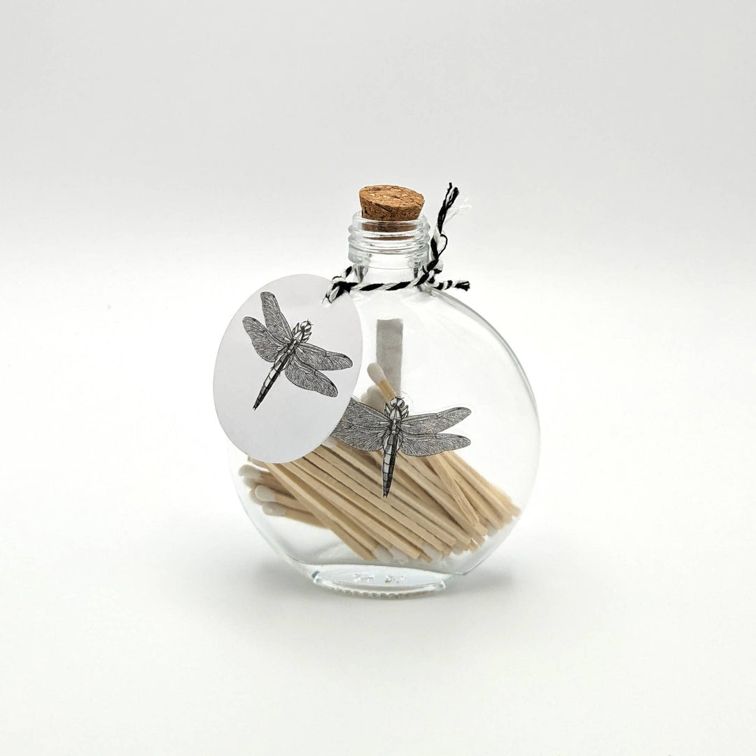 Matches In Black And White Dragonfly Jar