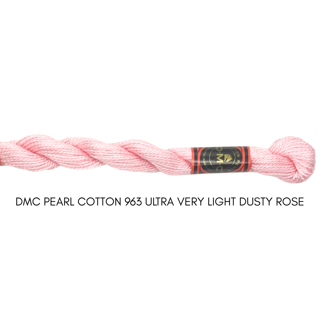 DMC Perle Cotton Size 3 963 Ultra Very Lt. Dusty Rose