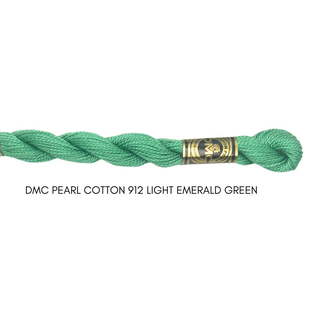 DMC Perle Cotton Size 3 912 Lt. Emerald Green