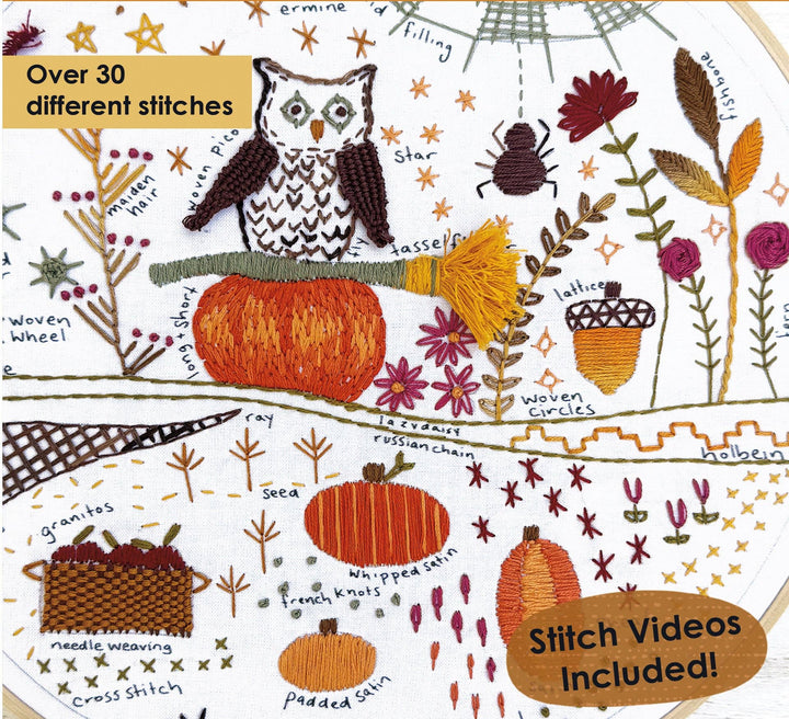 Fall-oween Embroidery Sampler