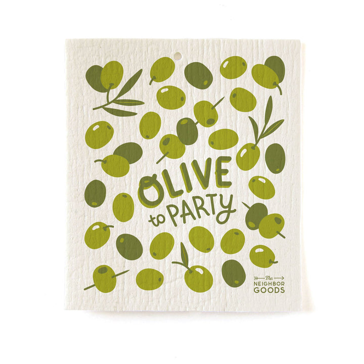 MEDITERRANEAN (Oyster, Lemon, Olives) Sponge Cloth Set of 3