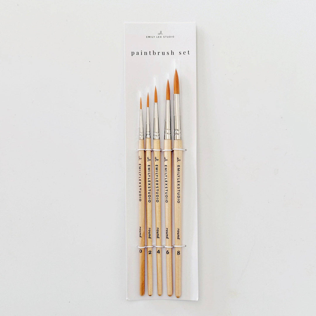 Watercolor Paintbrush Set of Five
