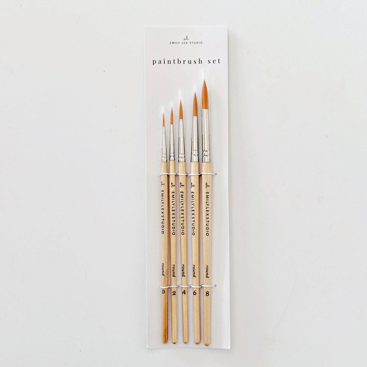 Watercolor Paintbrush Set of Five