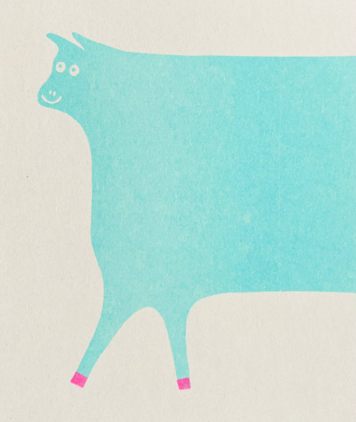 Riso Greetings Card - Cow