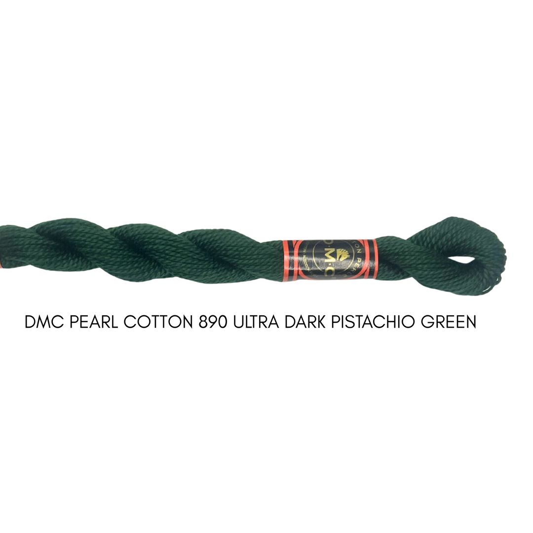 DMC Perle Cotton Size 3 890 Ultra Dk. Pistachio Green