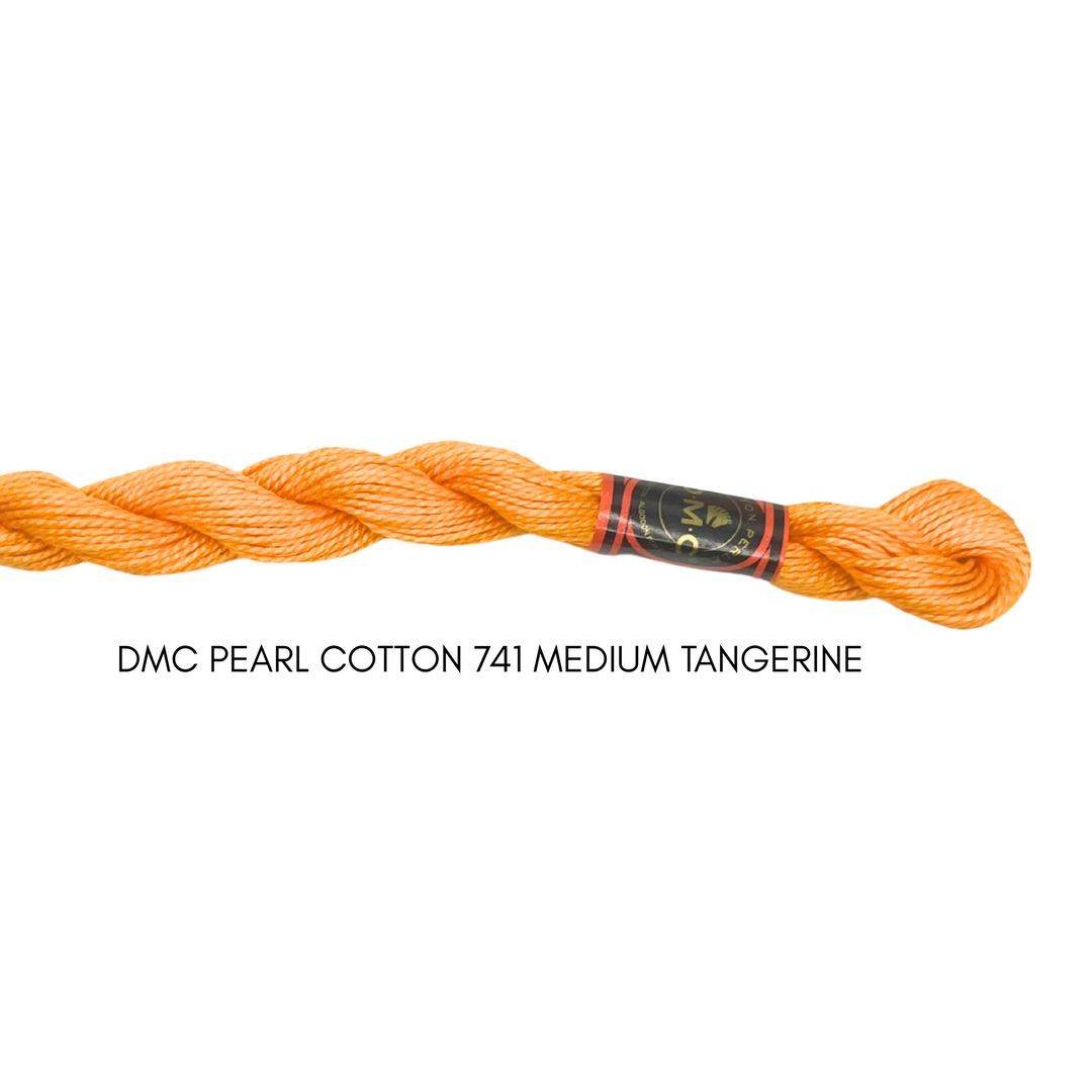 DMC Perle Cotton Size 3 741 Med. Tangerine