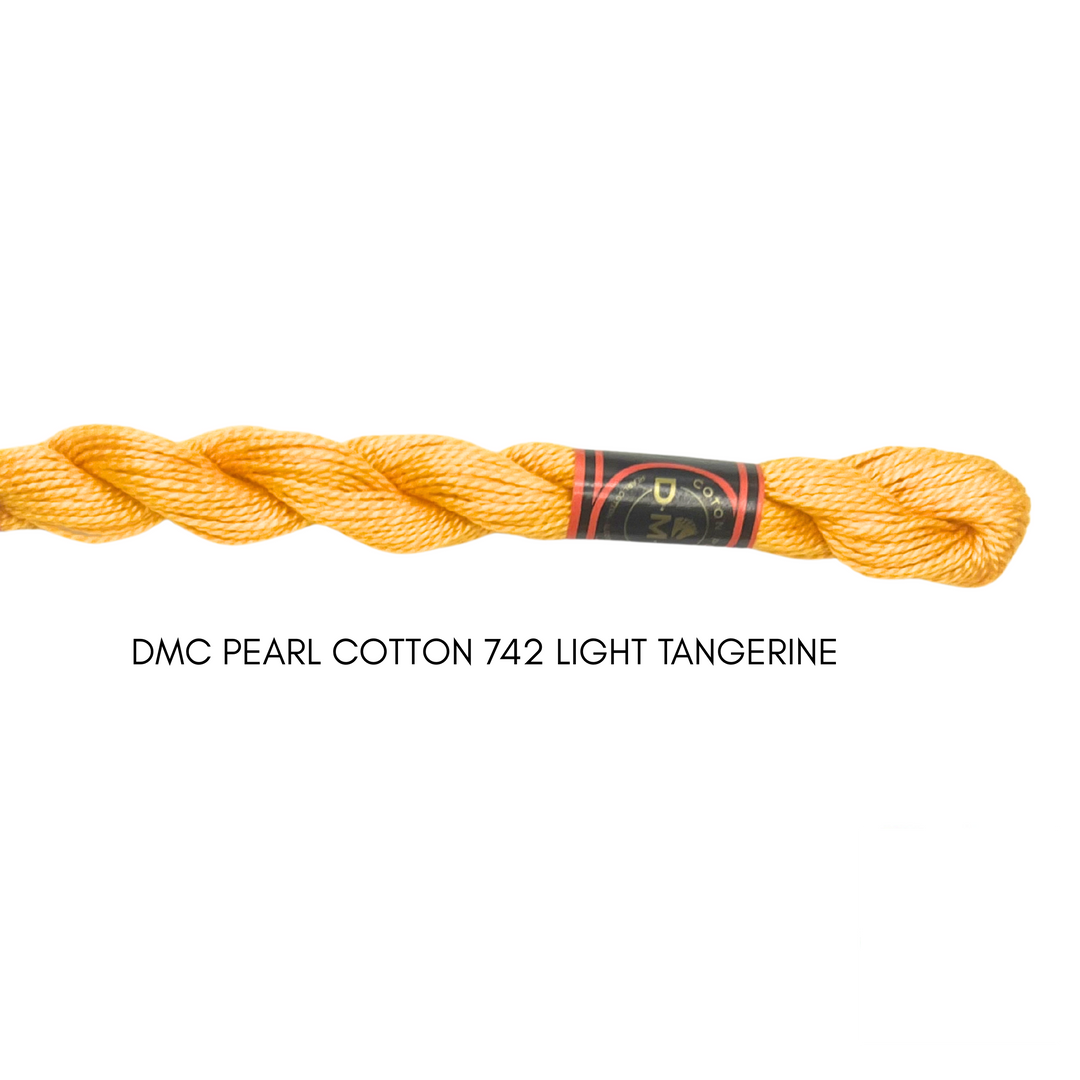 DMC Perle Cotton Size 3 742 Lt. Tangerine