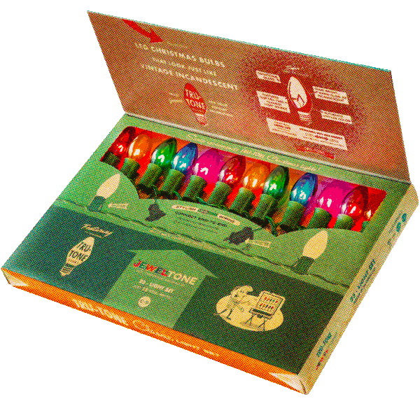 Vintage Style LED Christmas Lights - C9 25-Light Set