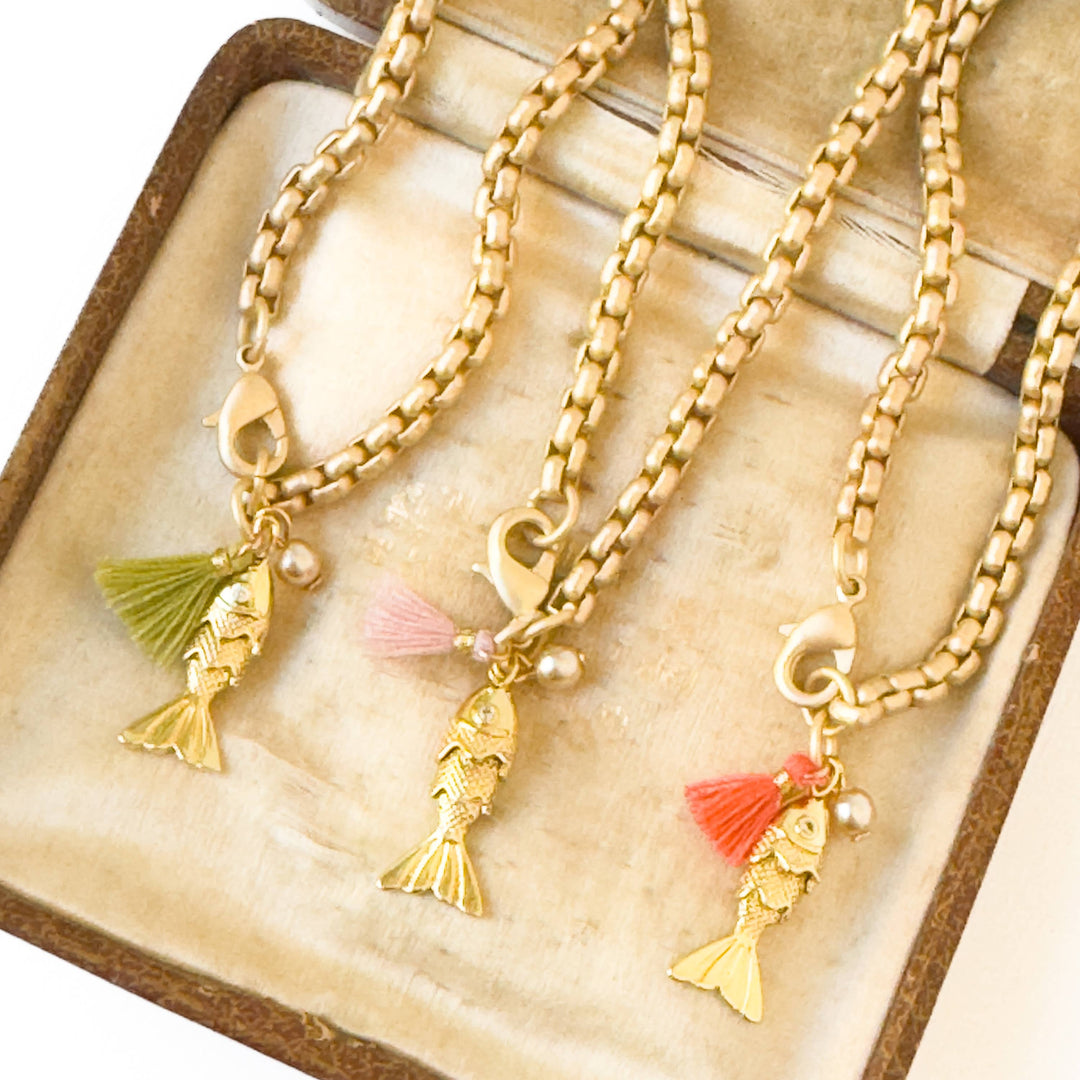 24K Gold Fish Bracelet – Charm Jewelry for Women