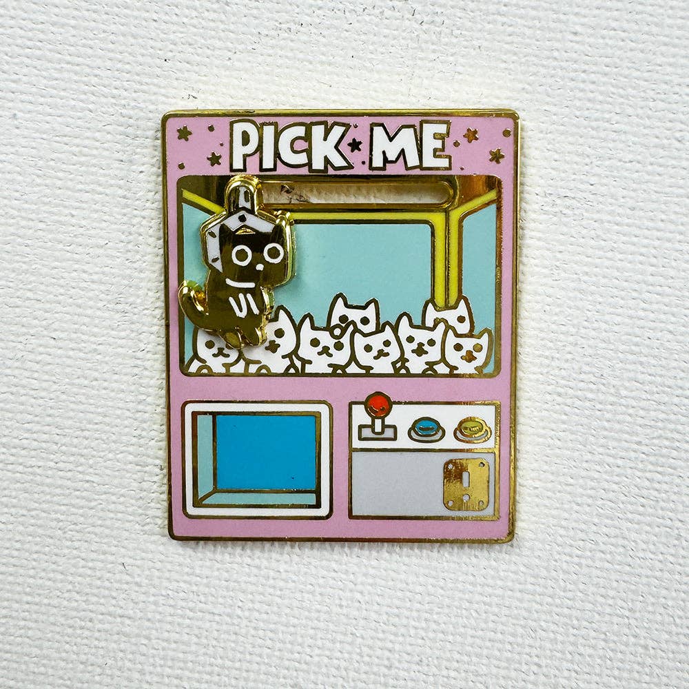 Pick Me Claw Machine Deluxe Pin
