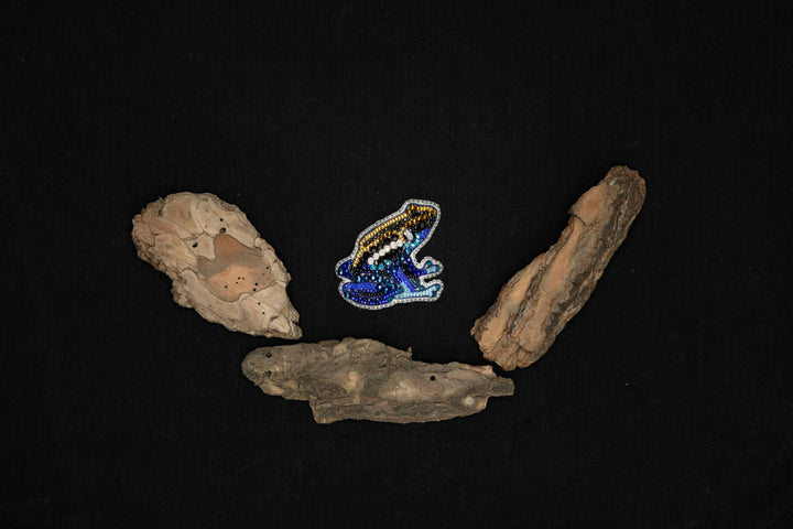 Bead Embroidery Kit: DIY Seed Bead Frog Brooch
