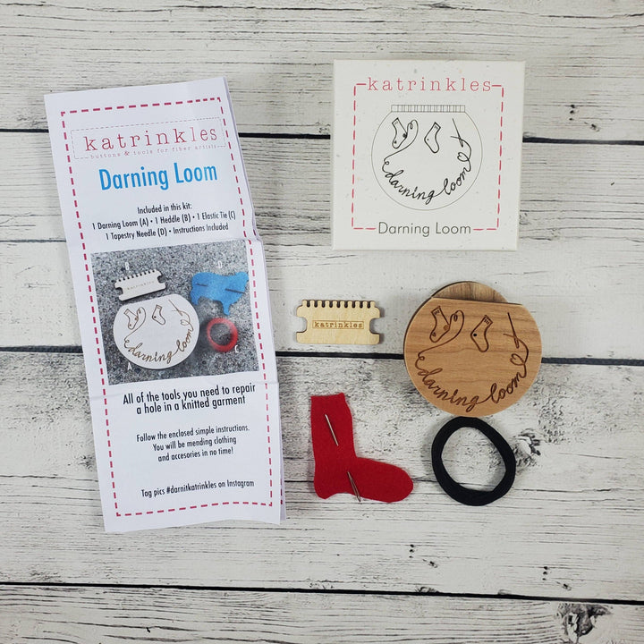Smaller Darning &amp; Mending Loom Kit