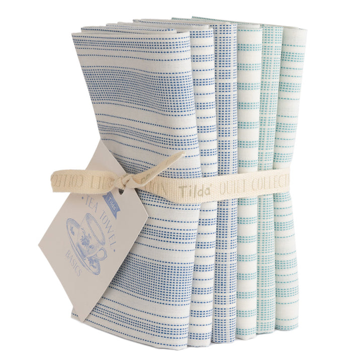 Woven Tea Towel Fat Quarter Bundle - Teal