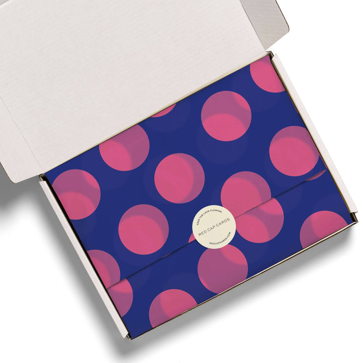 Blue and Pink Dots tissue paper