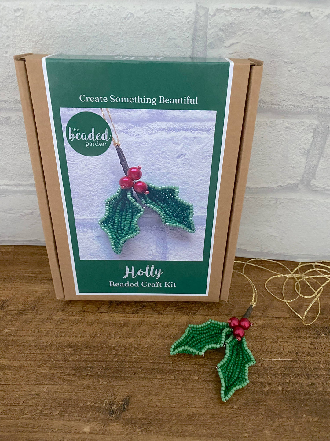 Holly Beaded Craft Kit