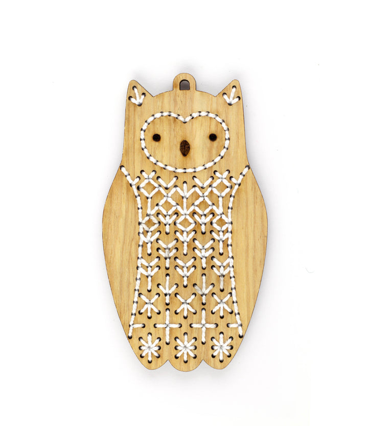 Owl Stitched Ornament Kit