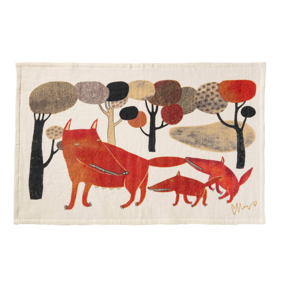Tea Towel – Wolf Family