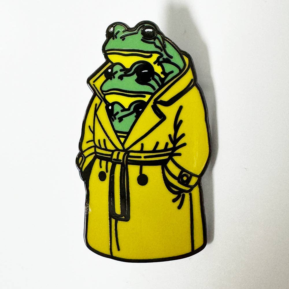 Trenchcoat Frogs Pin