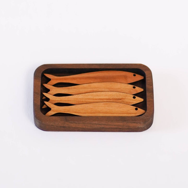 Wooden Sardine Tin Set