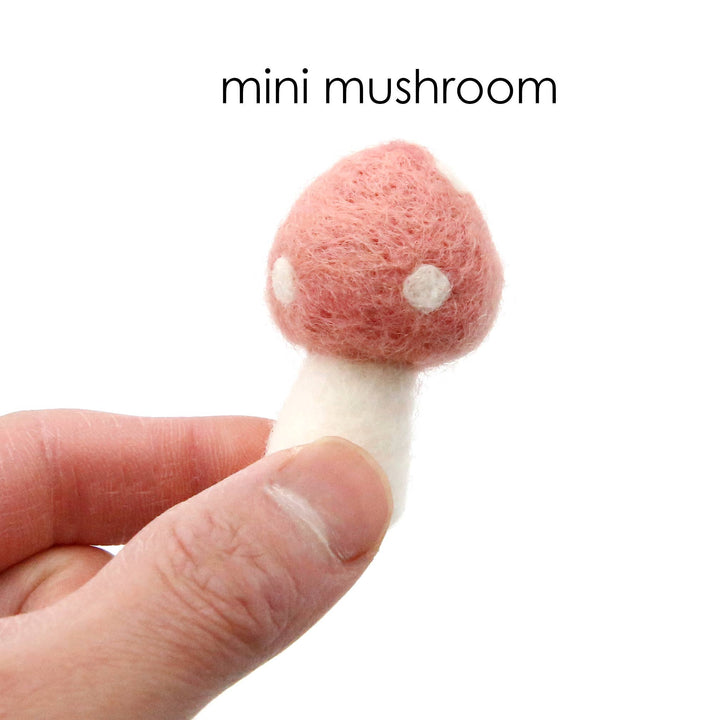 Mini Felt Mushrooms